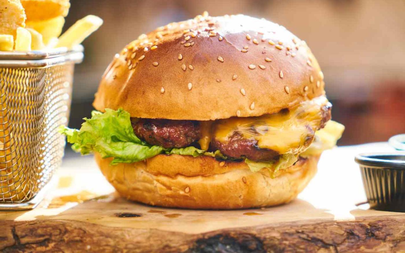 Cheesy beef burger
