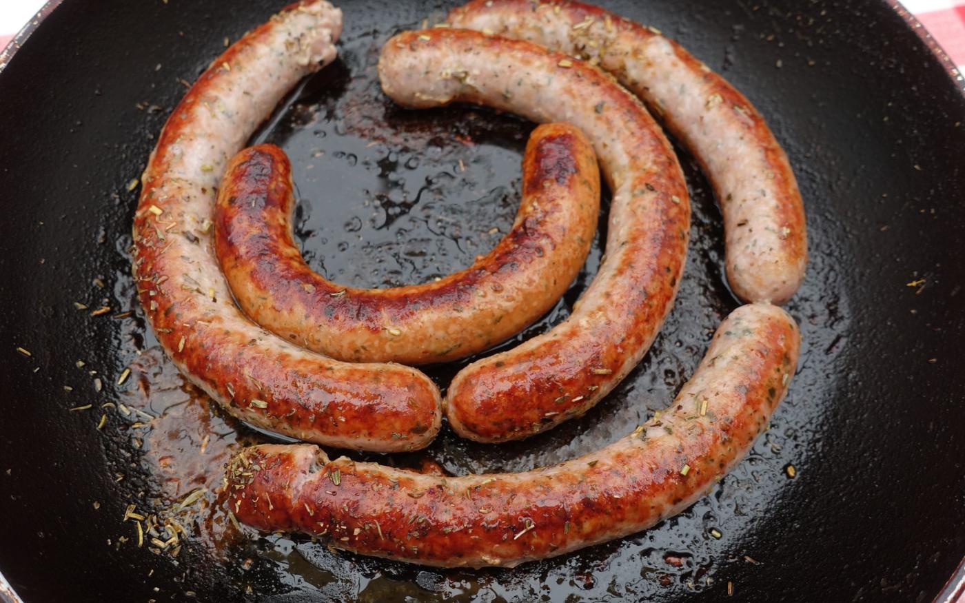 Lamsworst met mediterrane groenten