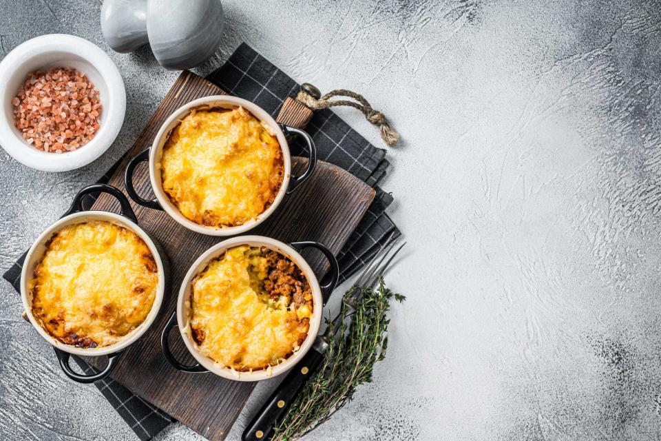 Gehaktschotel met korstje van zoete aardappel