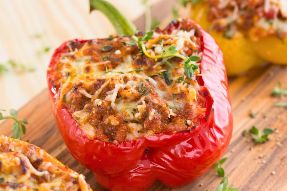Gevulde paprika met Couvert kippengehakt 