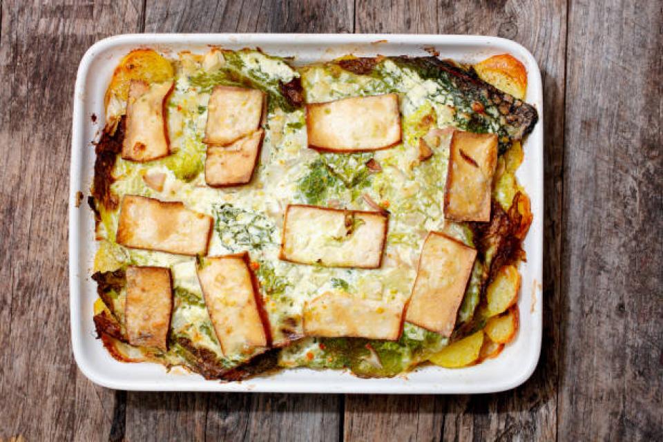 Groentengratin met ansjovis
