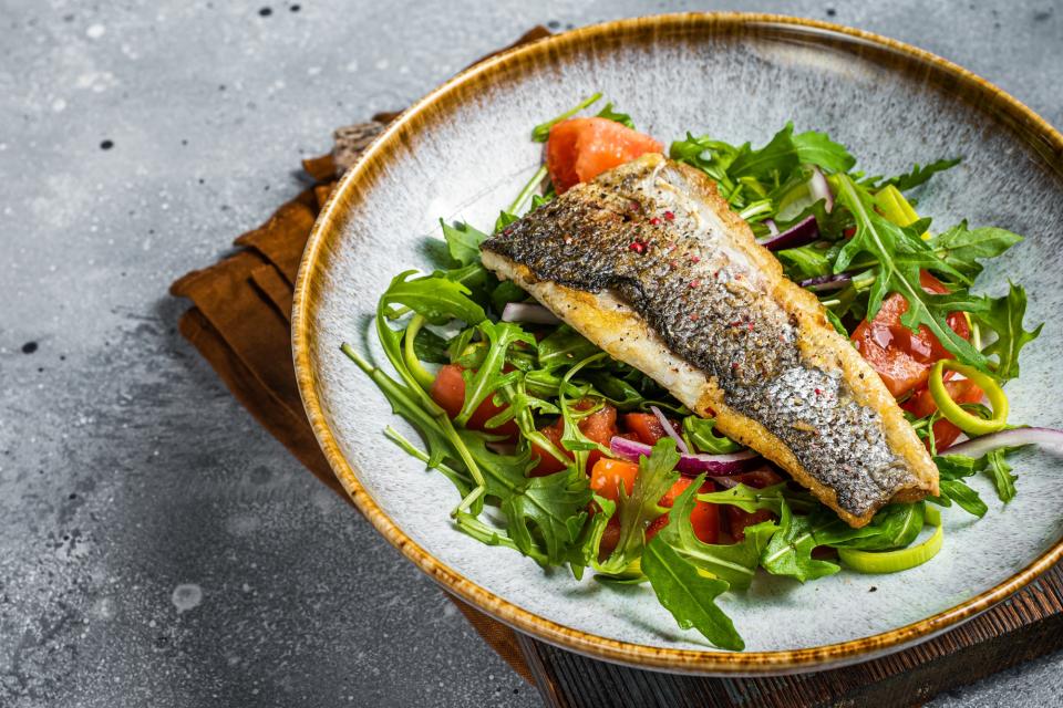 Zeebaars met mediterrane groenten