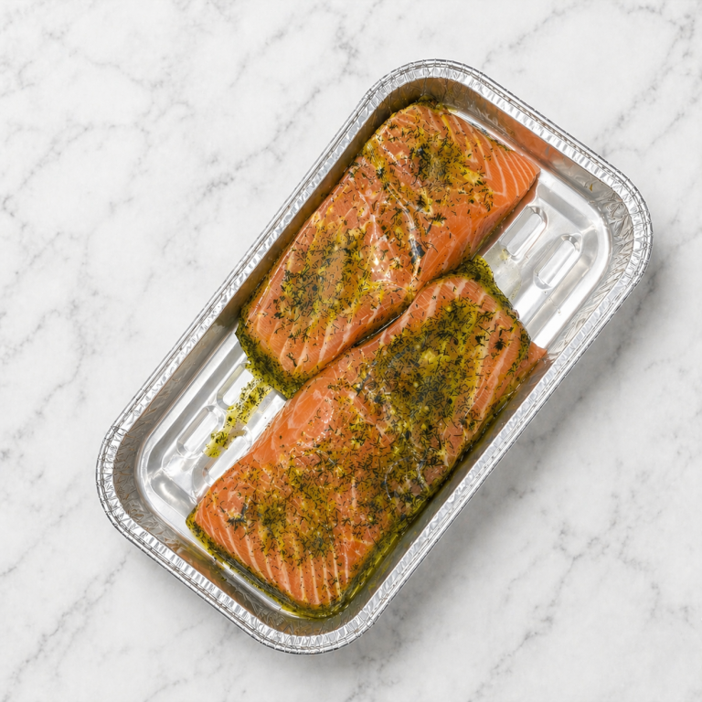 Gemarineerde zalm Label Rouge op vel